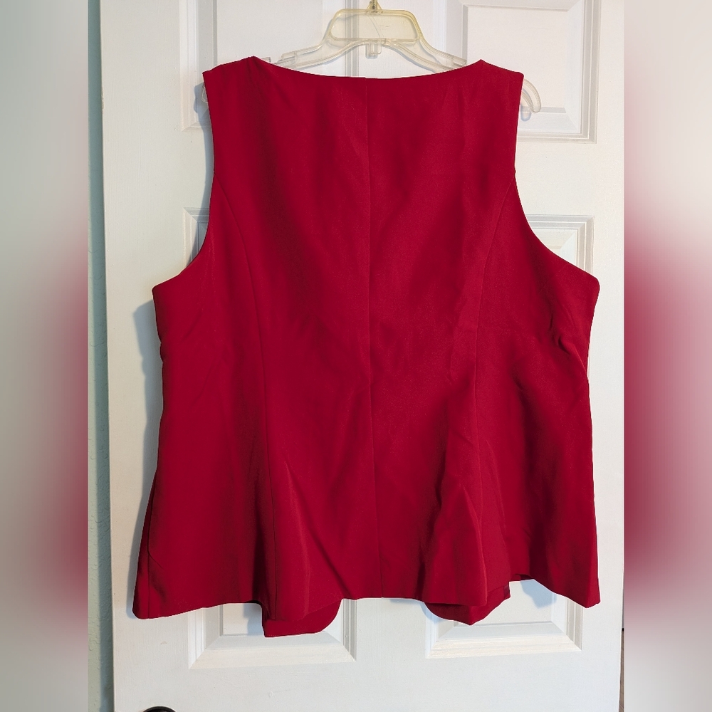 Red Button-Up Vest - Picture 4 of 5